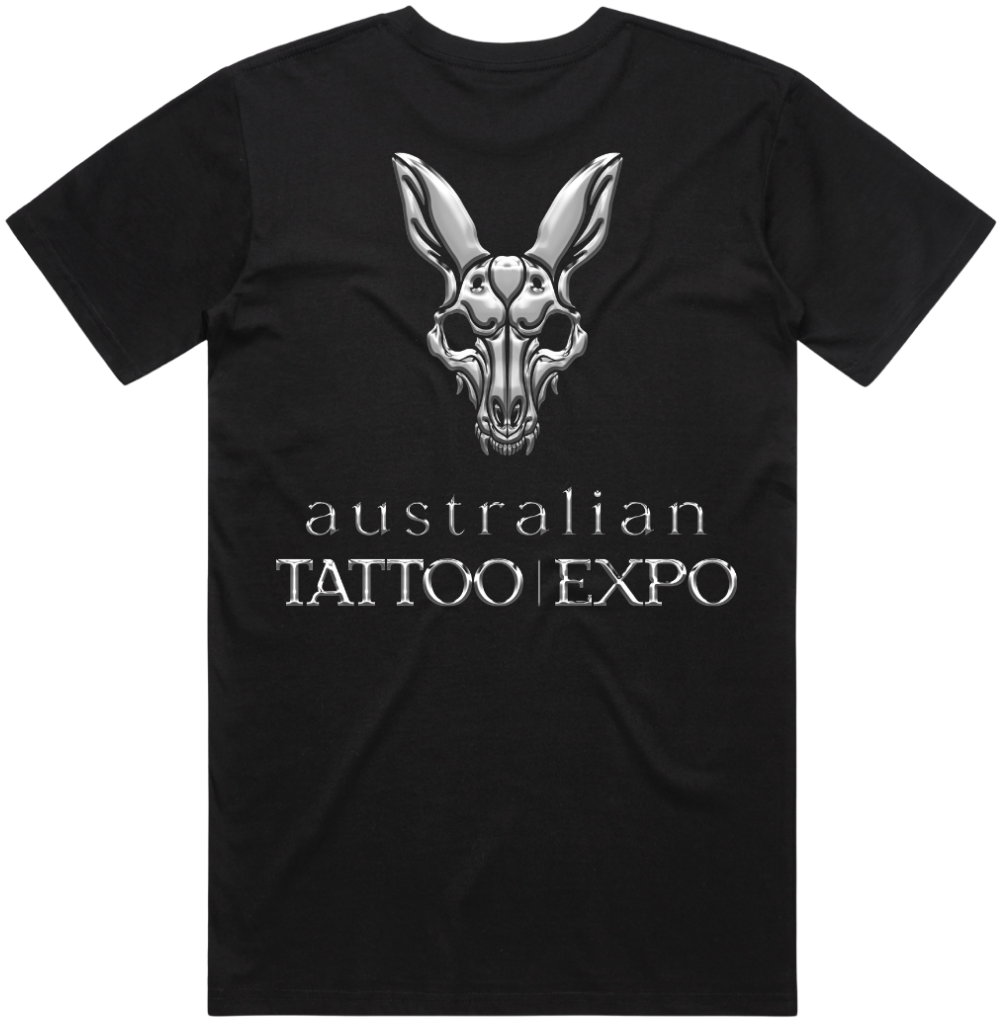 Australian Tattoo Expo Chrome Logo Tee